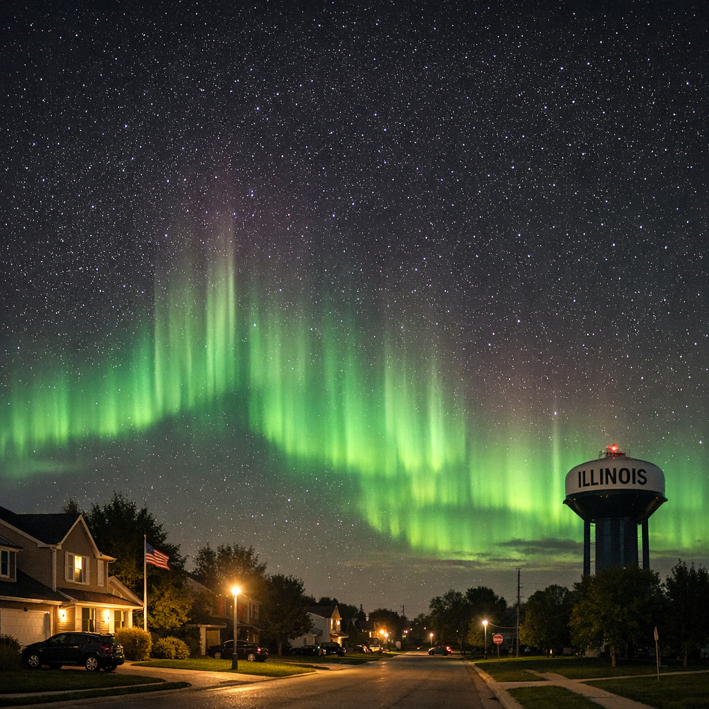 Rare Aurora Borealis Displays Illuminate Illinois Skies
